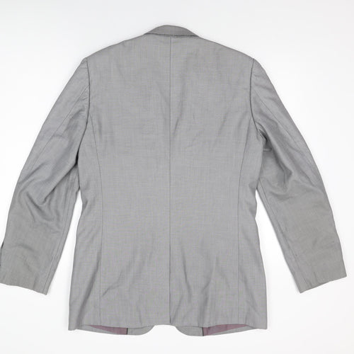 Butler & Webb Mens Grey Polyester Jacket Suit Jacket Size 40 Regular