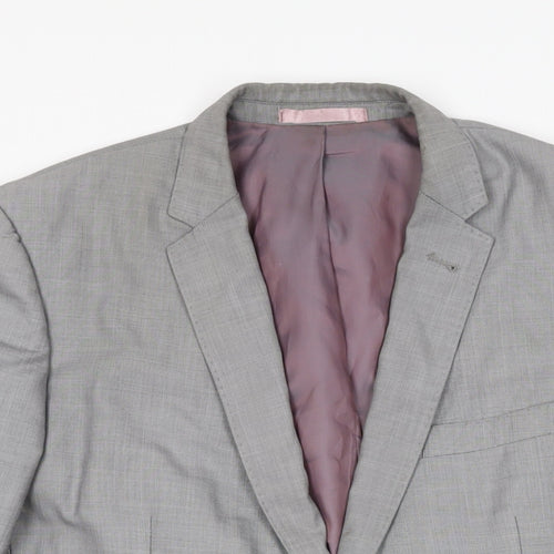 Butler & Webb Mens Grey Polyester Jacket Suit Jacket Size 40 Regular