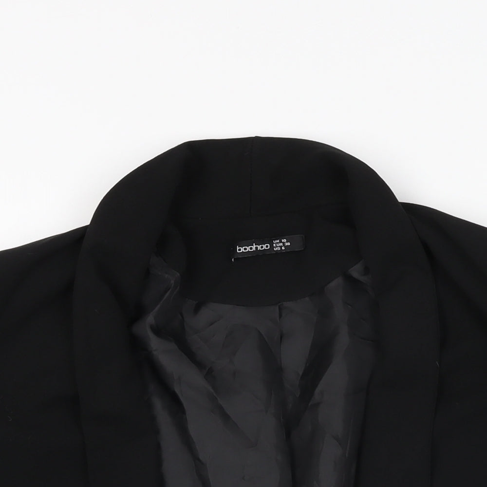 Boohoo Womens Black Jacket Blazer Size 10