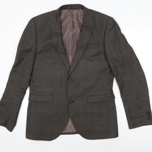 NEXT Mens Grey Polyester Jacket Suit Jacket Size 40 Regular