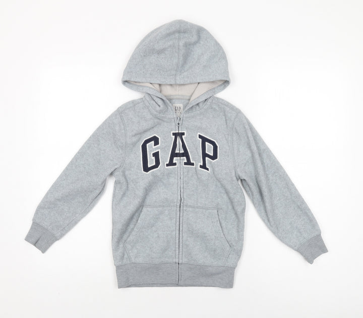 Gap Boys Grey Polyester Full Zip Hoodie Size S Zip