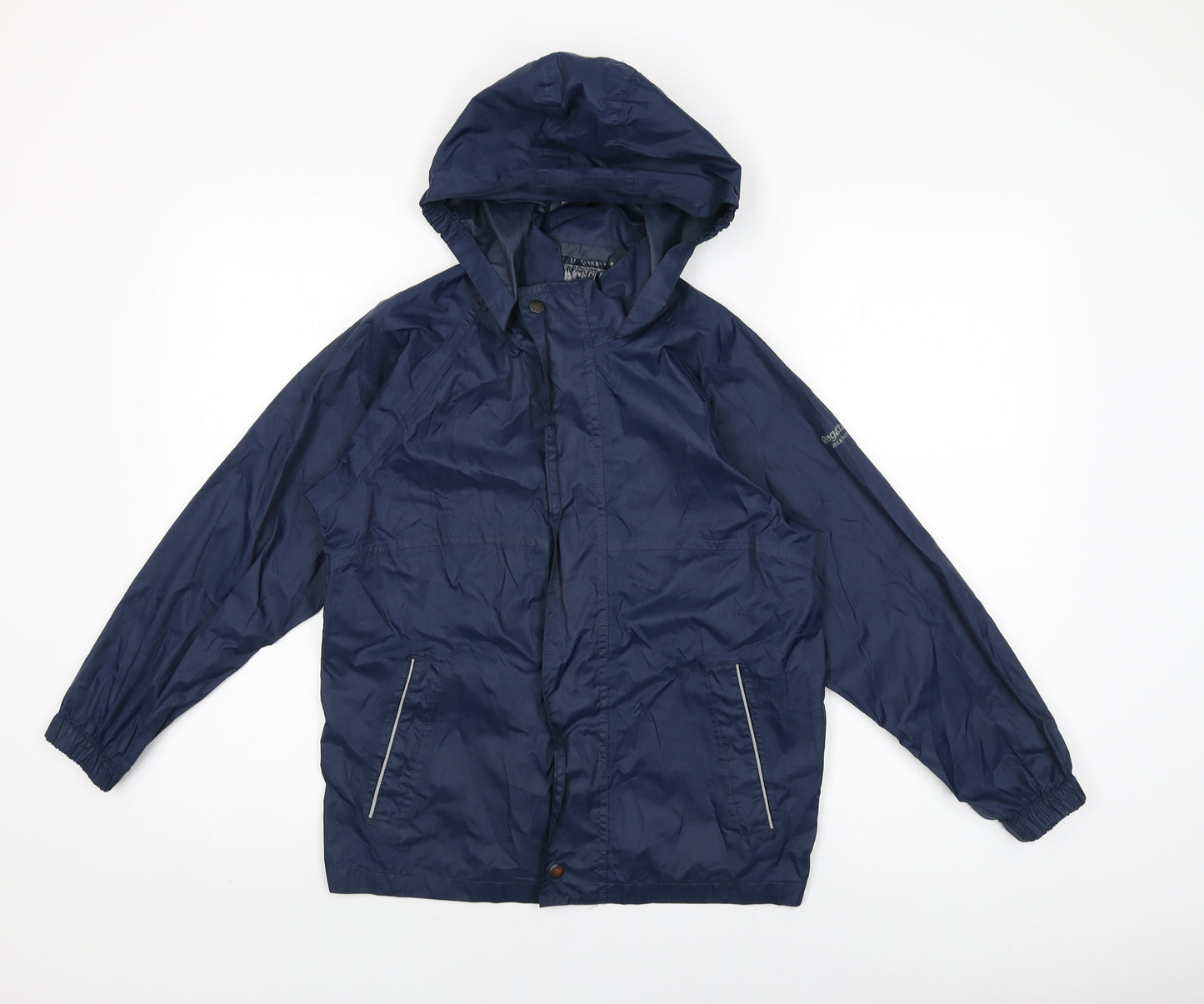 Regatta Boys Blue Rain Coat Coat Size 9-10 Years Zip