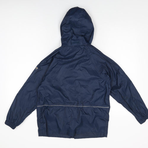 Regatta Boys Blue Rain Coat Coat Size 9-10 Years Zip