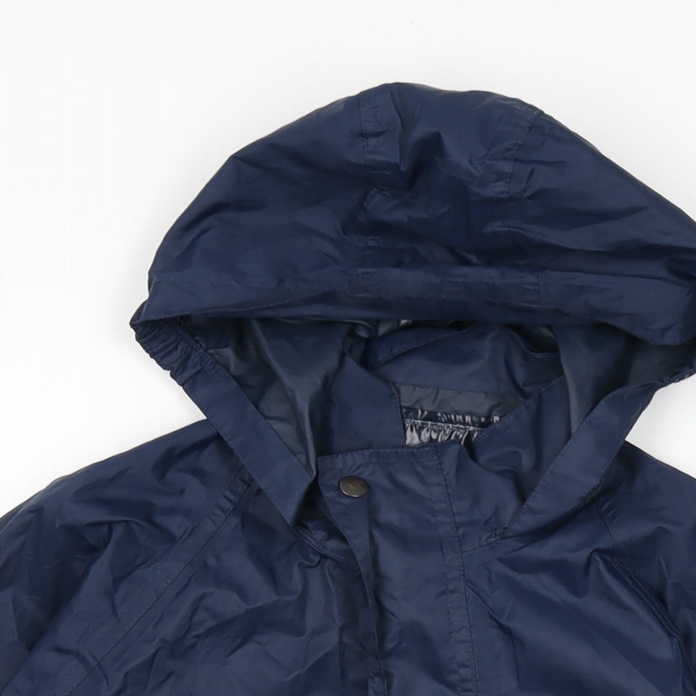 Regatta Boys Blue Rain Coat Coat Size 9-10 Years Zip