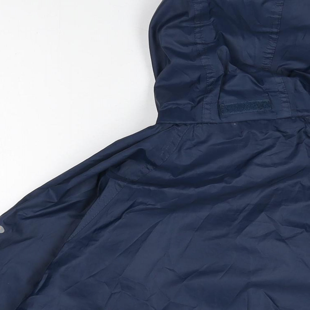 Regatta Boys Blue Rain Coat Coat Size 9-10 Years Zip