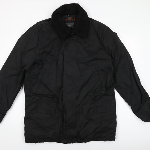 Rocha John Rocha Mens Black Overcoat Coat Size L Zip