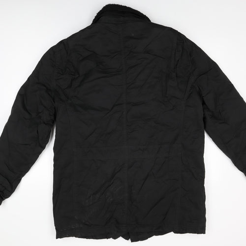 Rocha John Rocha Mens Black Overcoat Coat Size L Zip