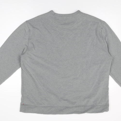 JACHS Mens Grey Polyester Pullover Sweatshirt Size 2XL