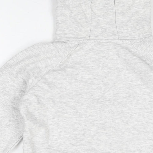 Marks and Spencer Girls Grey Polyester Pullover Hoodie Size 7-8 Years Pullover