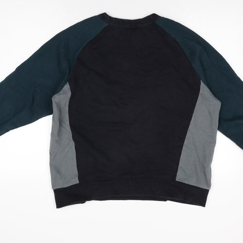 Zara Womens Blue Cotton Pullover Sweatshirt Size L Pullover