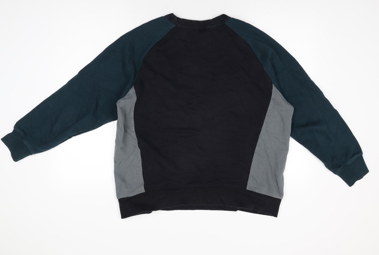 Zara Womens Blue Cotton Pullover Sweatshirt Size L Pullover
