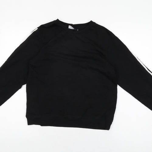 ASOS Womens Black Cotton Pullover Sweatshirt Size 10 Pullover