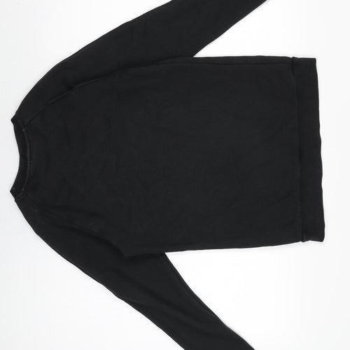 adidas Mens Black Cotton Pullover Sweatshirt Size XS