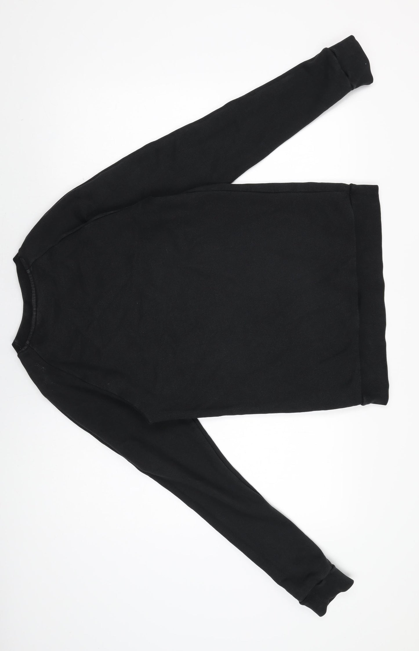 adidas Mens Black Cotton Pullover Sweatshirt Size XS