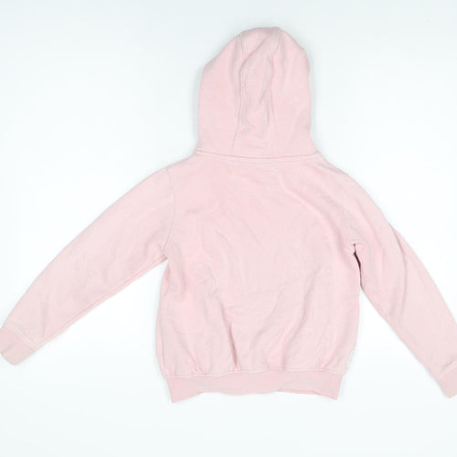 NEXT Girls Pink Cotton Full Zip Hoodie Size 9 Years Zip