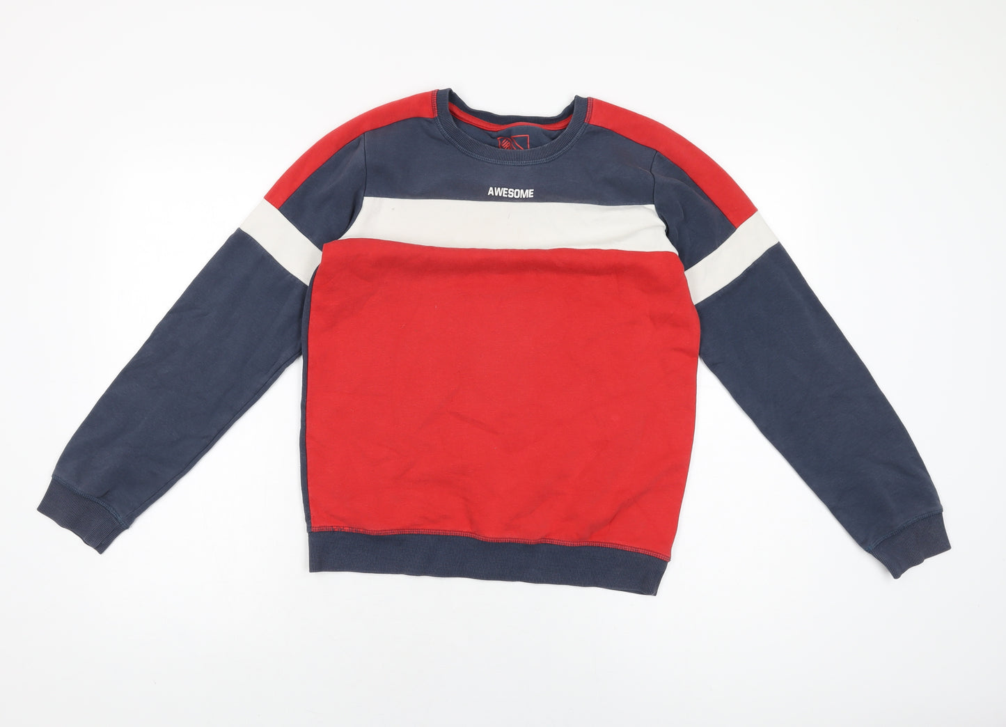 URBN-DEPT Boys Red Cotton Pullover Sweatshirt Size 13 Years Pullover