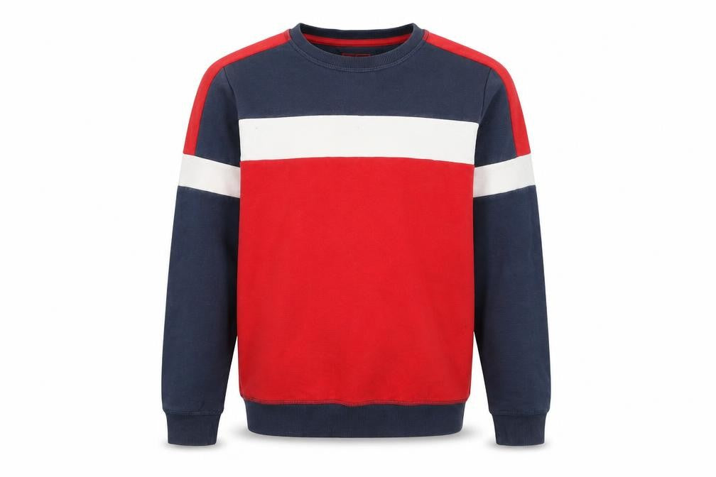 Front view of URBN-DEPT boys’ red cotton pullover sweatshirt, size 13, years pullover