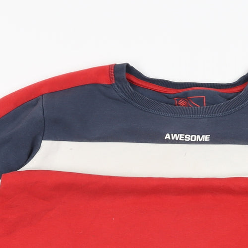 URBN-DEPT Boys Red Cotton Pullover Sweatshirt Size 13 Years Pullover