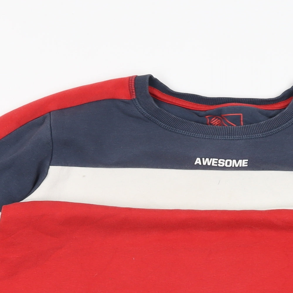 URBN-DEPT Boys Red Cotton Pullover Sweatshirt Size 13 Years Pullover