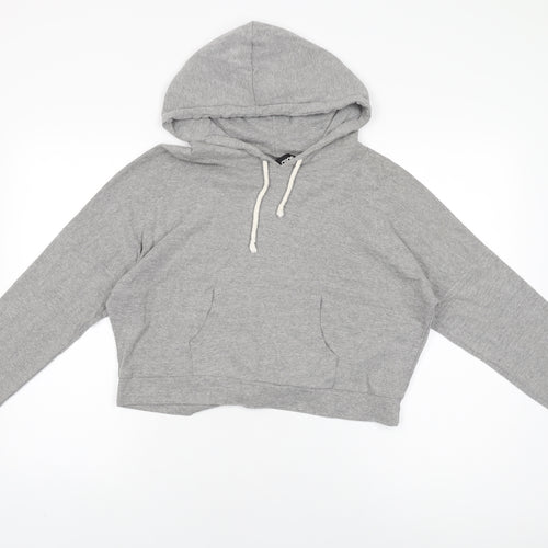 ASOS Womens Grey Cotton Pullover Hoodie Size 8 Pullover