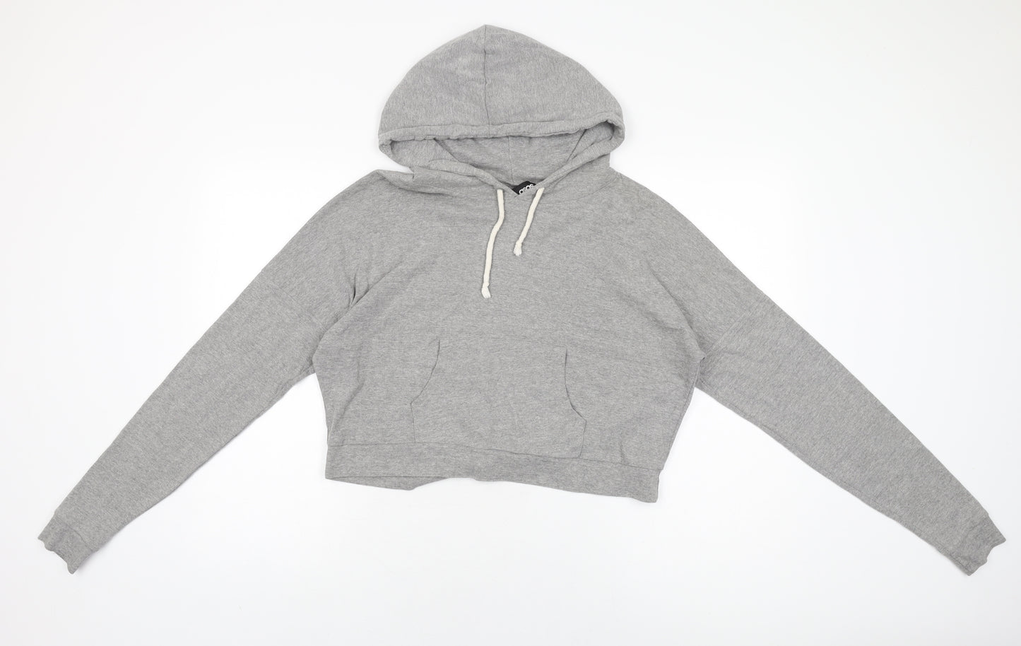 ASOS Womens Grey Cotton Pullover Hoodie Size 8 Pullover