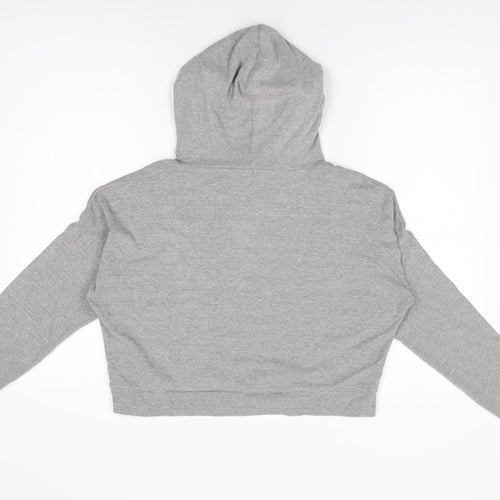 ASOS Womens Grey Cotton Pullover Hoodie Size 8 Pullover