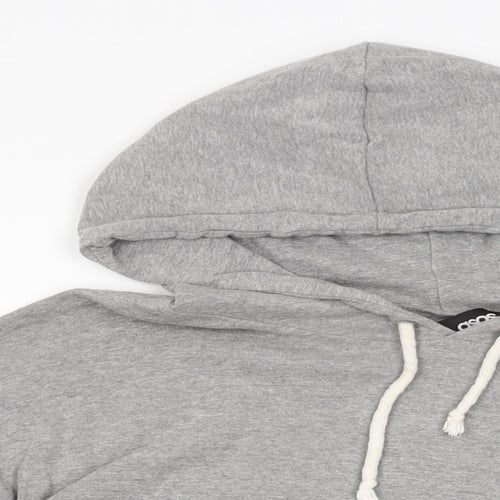 ASOS Womens Grey Cotton Pullover Hoodie Size 8 Pullover