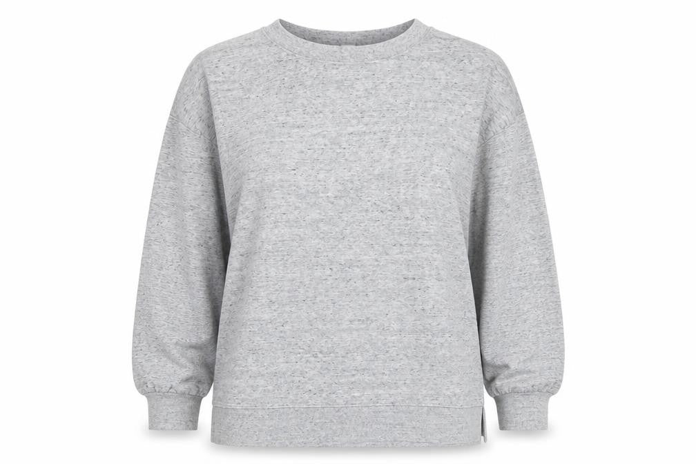 Front view of Gap women’s grey cotton pullover sweatshirt, size 2XL, pullover