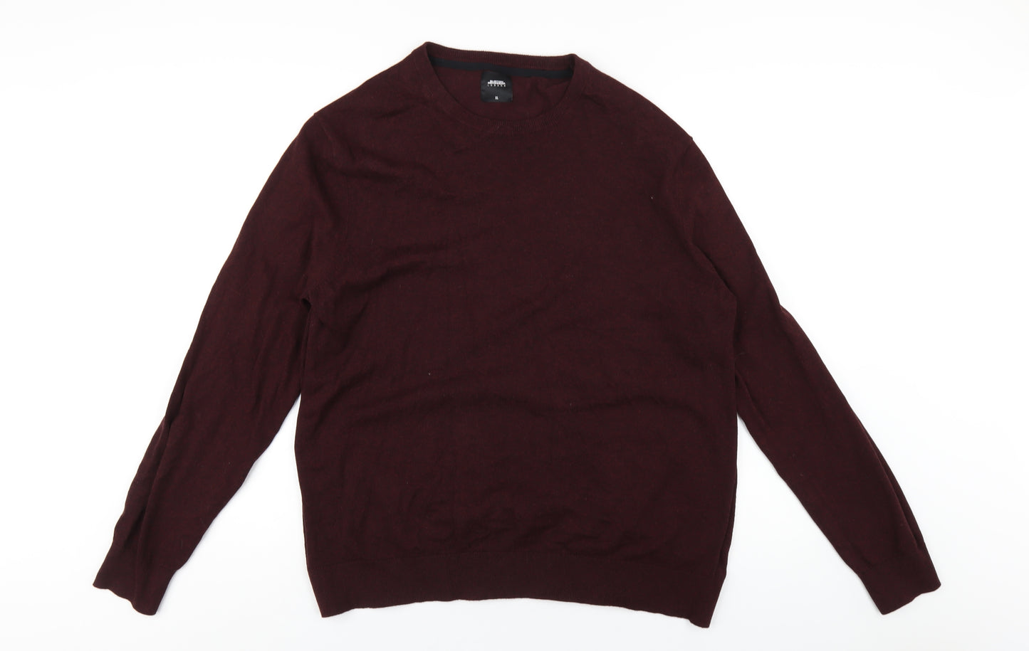 Burton Mens Red Crew Neck Cotton Pullover Jumper Size XL Long Sleeve
