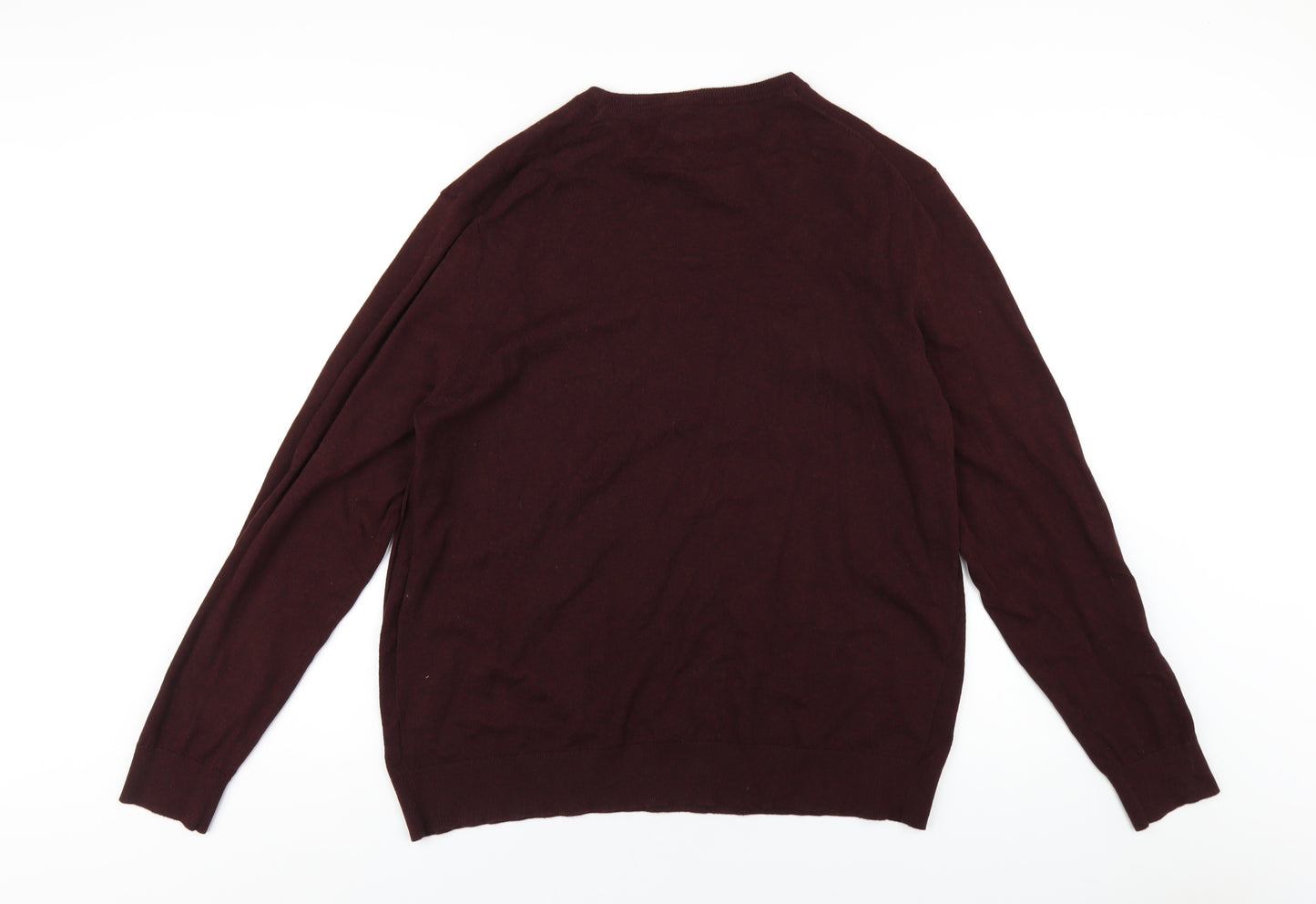 Burton Mens Red Crew Neck Cotton Pullover Jumper Size XL Long Sleeve