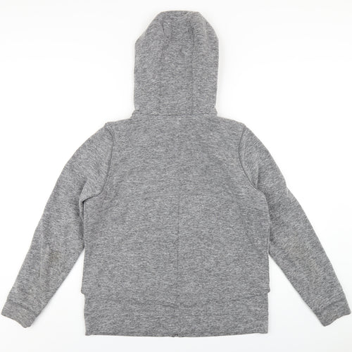 Mint Velvet Womens Grey Cotton Full Zip Hoodie Size 14 Zip