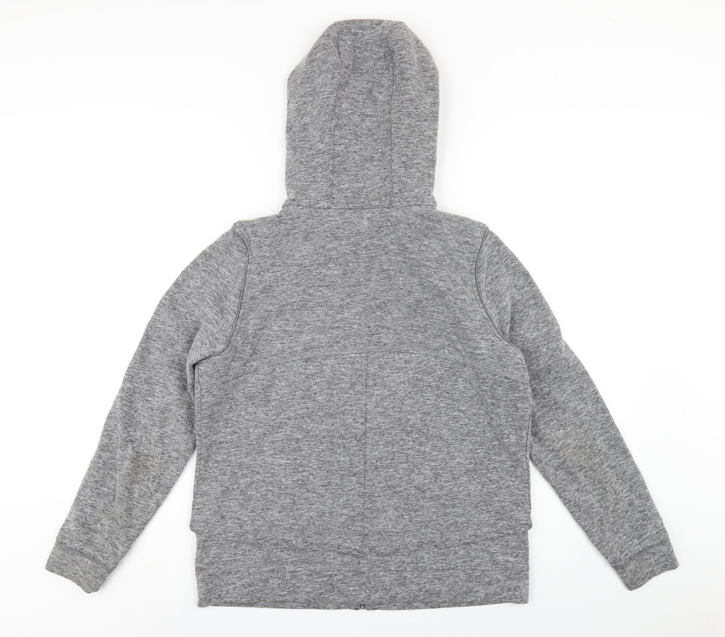 Mint Velvet Womens Grey Cotton Full Zip Hoodie Size 14 Zip