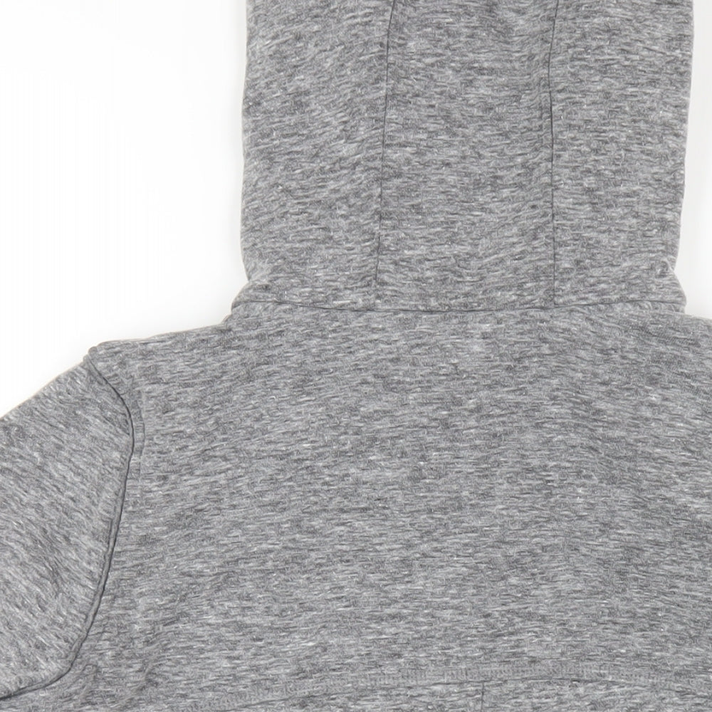 Mint Velvet Womens Grey Cotton Full Zip Hoodie Size 14 Zip