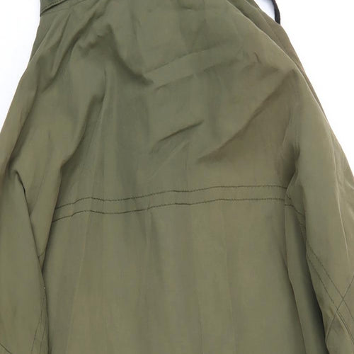 Kin Womens Green Rain Coat Coat Size 8 Zip