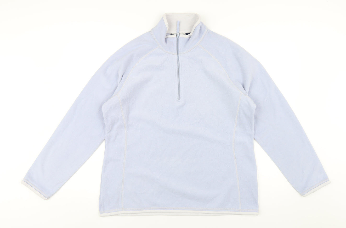Mountain Warehouse Womens Blue Polyester Pullover Sweatshirt Size 16 Zip