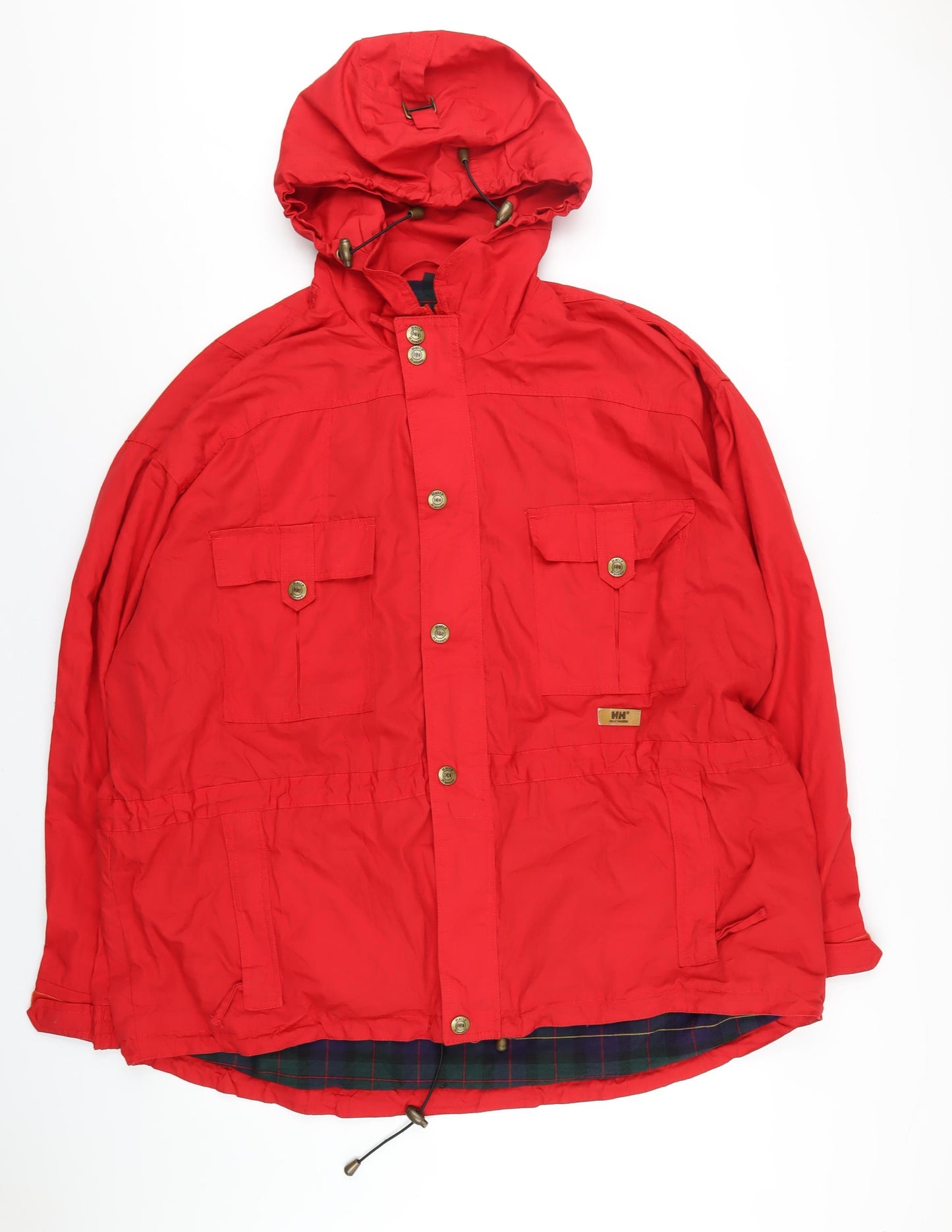 Helly Hansen Mens Red Rain Coat Coat Size XL Zip