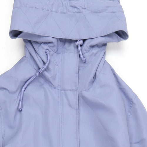 Maine Womens Blue Rain Coat Coat Size 14 Zip