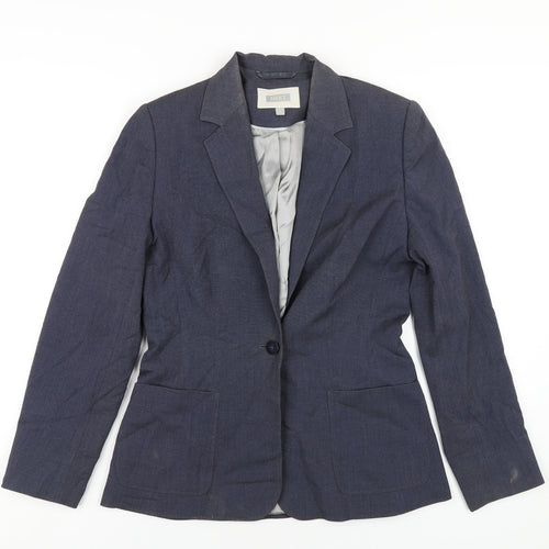 Next Level Womens Blue Polyester Jacket Blazer Size 8