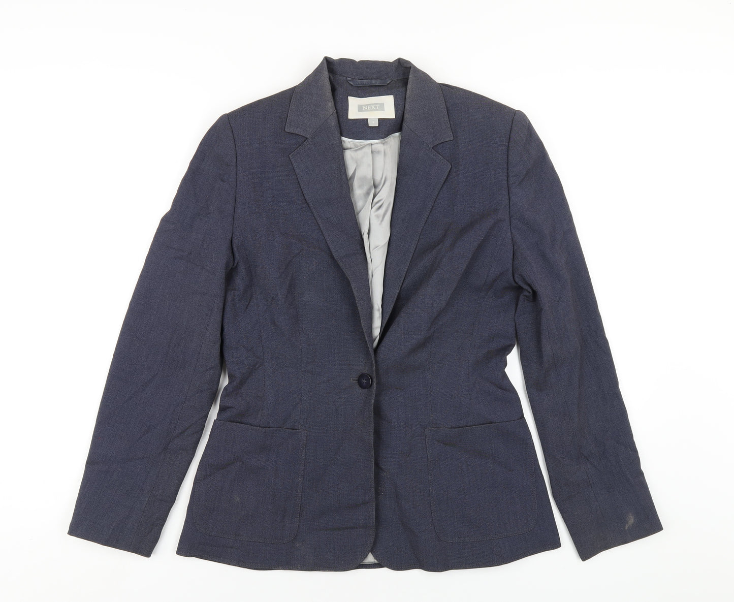 Next Level Womens Blue Polyester Jacket Blazer Size 8