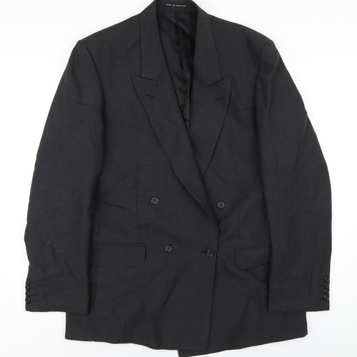 Lavel Mens Grey Wool Jacket Blazer Size 46 Regular