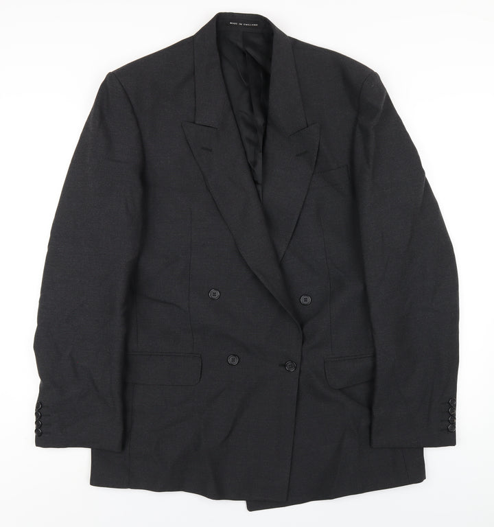 Lavel Mens Grey Wool Jacket Blazer Size 46 Regular