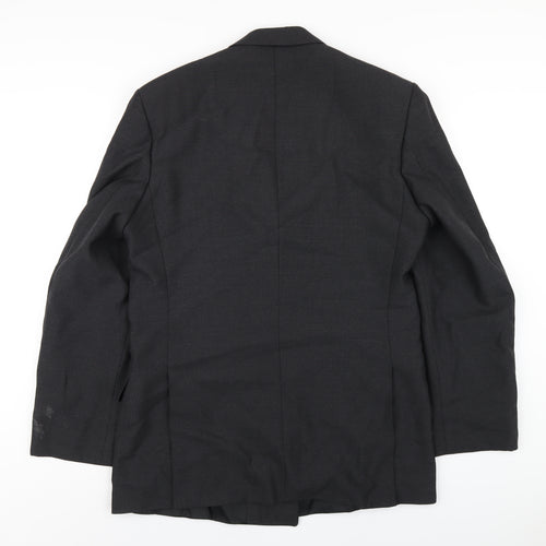 Lavel Mens Grey Wool Jacket Blazer Size 46 Regular