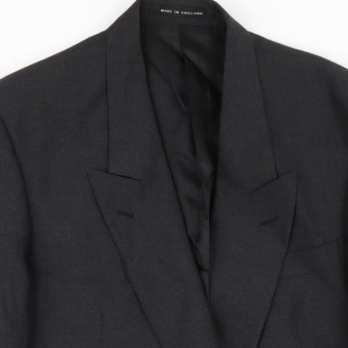 Lavel Mens Grey Wool Jacket Blazer Size 46 Regular