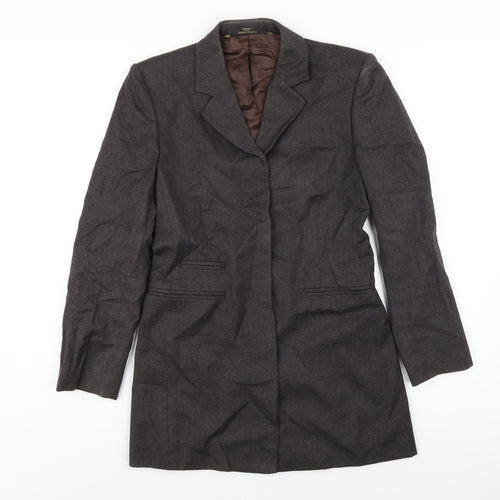 Marks and Spencer Womens Grey Wool Jacket Blazer Size 8