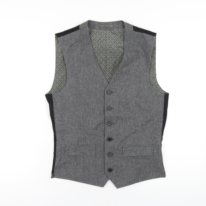 NEXT Mens Grey Wool Jacket Suit Waistcoat Size 36 Regular