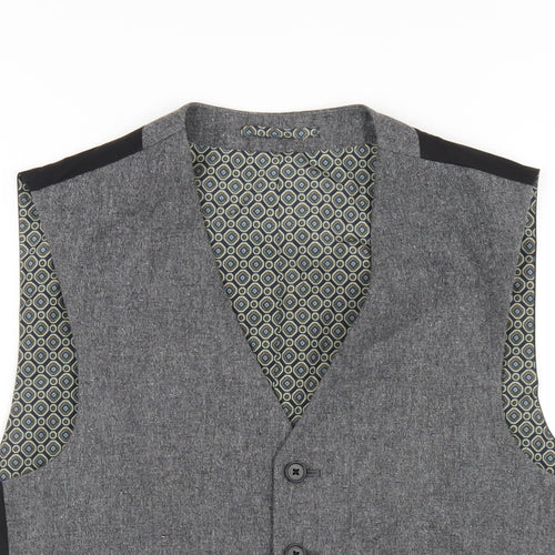 NEXT Mens Grey Wool Jacket Suit Waistcoat Size 36 Regular