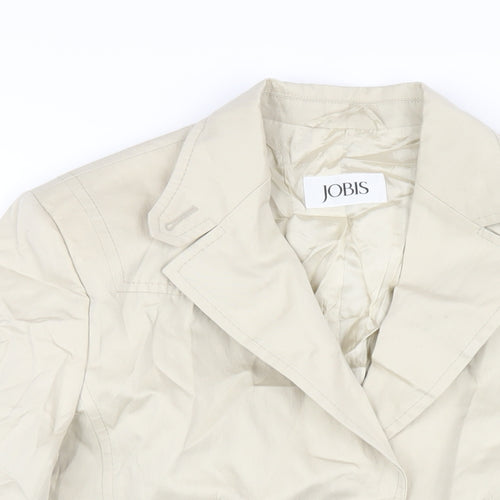 Jobis Womens Beige Jacket Blazer Size 12 Button
