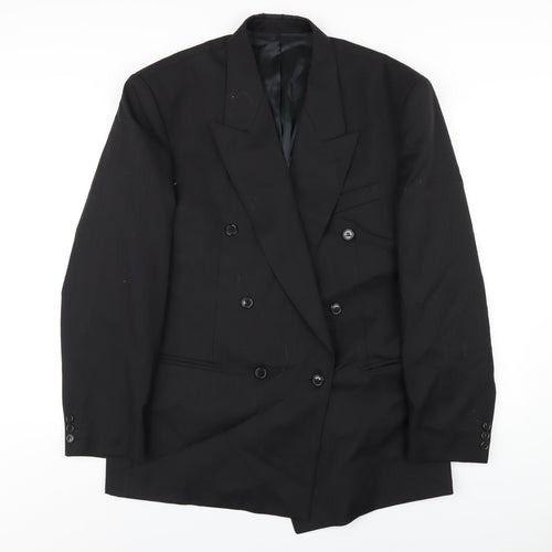 Horne Brothers Mens Black Polyester Jacket Blazer Size 42 Regular