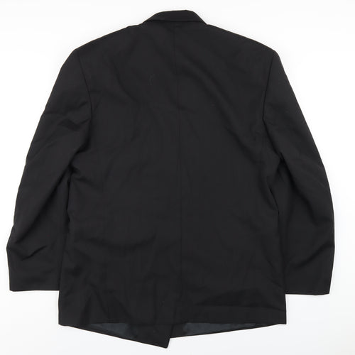Horne Brothers Mens Black Polyester Jacket Blazer Size 42 Regular