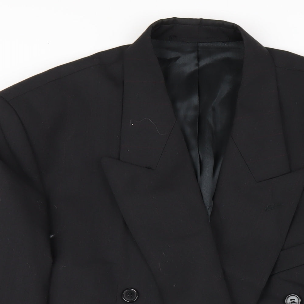 Horne Brothers Mens Black Polyester Jacket Blazer Size 42 Regular